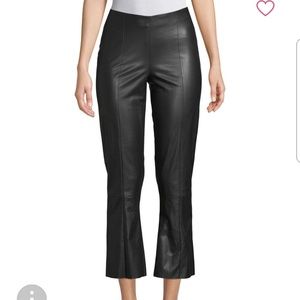 Faux Leather Cropped Pants